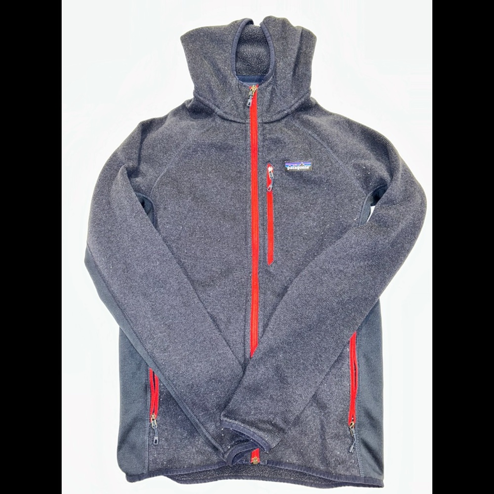 Patagonia |Men's full zip Small | fits like Women's Medium| Navy | Red detailing
